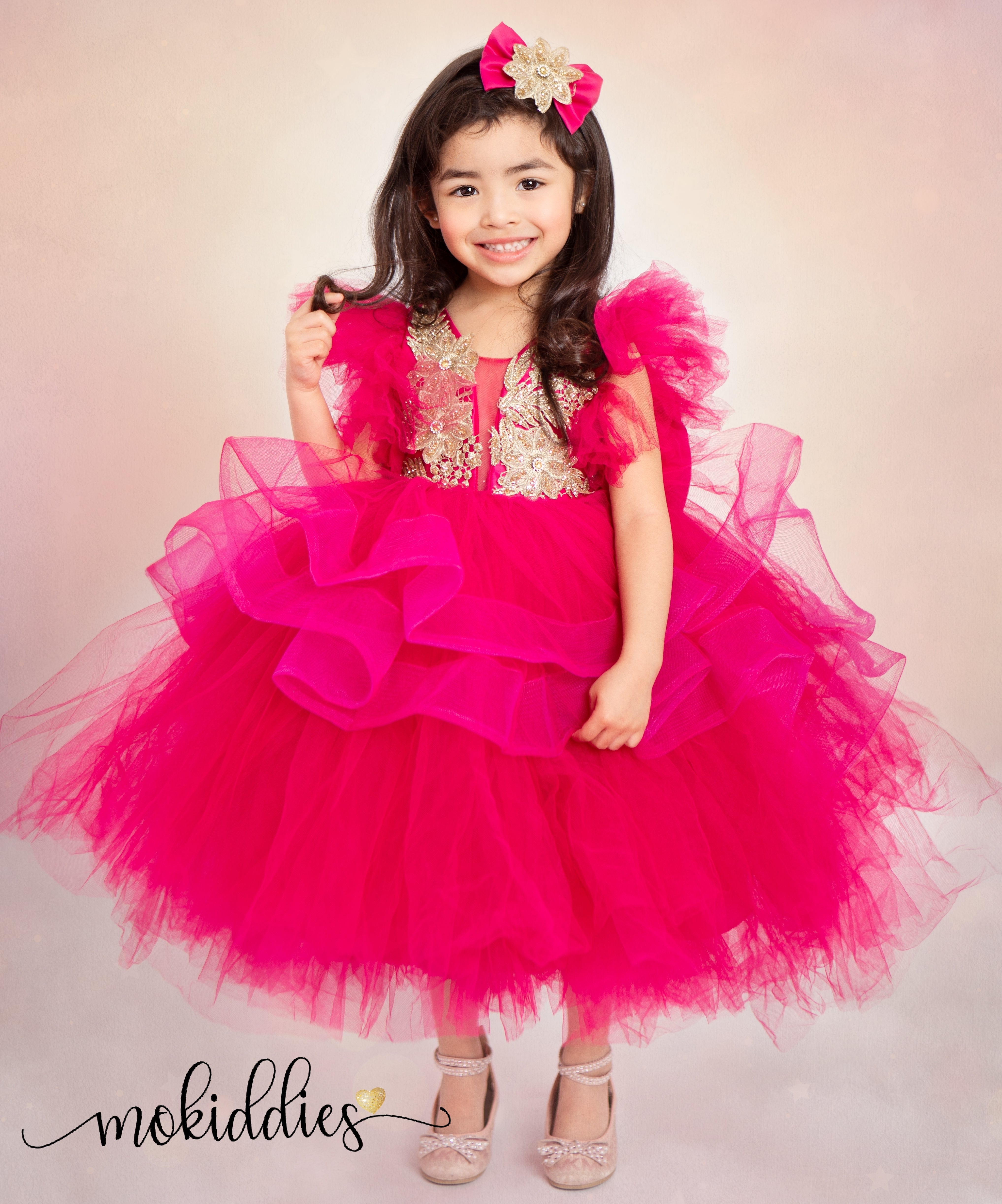 LOUISE DRESS (Fuschia Pink)