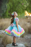 CLOUDS AND RAINBOW DRESS