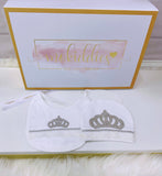 4 PIECE CROWN SET WITH LACE (White)